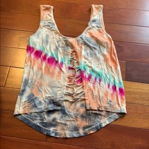 American Rag Tie Dye Tank Top - Detailed Open Back